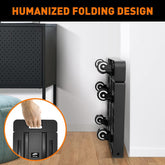 Cheston Portable Folding Platform Trolley for Material Handling I 6 Wheels & 2 Elastic Ropes I Utility Luggage Cart I Telescopic Handle I Heavy Duty Hand Truck for Groceries, Luggage I 150kg Capacity